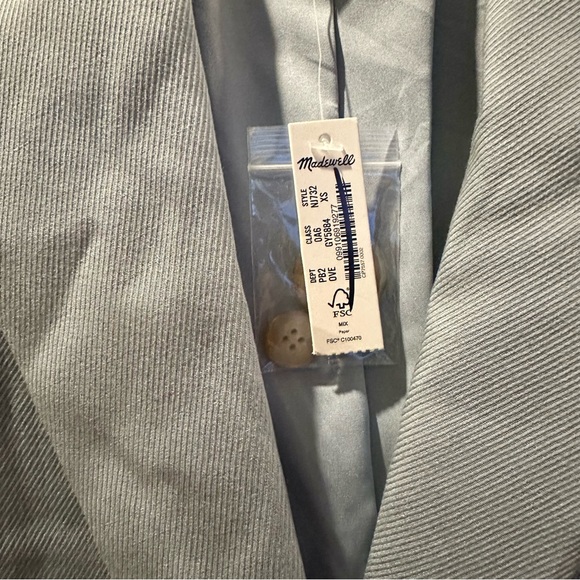 The Larsen Blazer in Drapeweave - Overcast Blue NJ732 XS - Picture 5 of 6